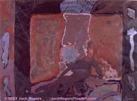 a painting of a woman sitting in a room